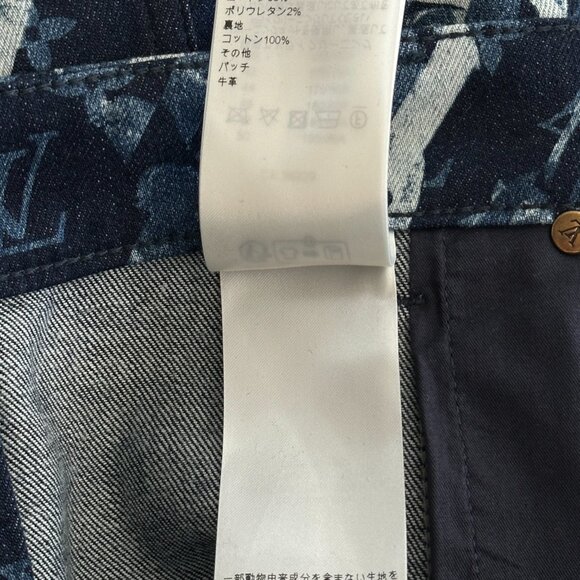 Louis Vuitton Blue Floral Monogram Jeans - Picture 7 of 8